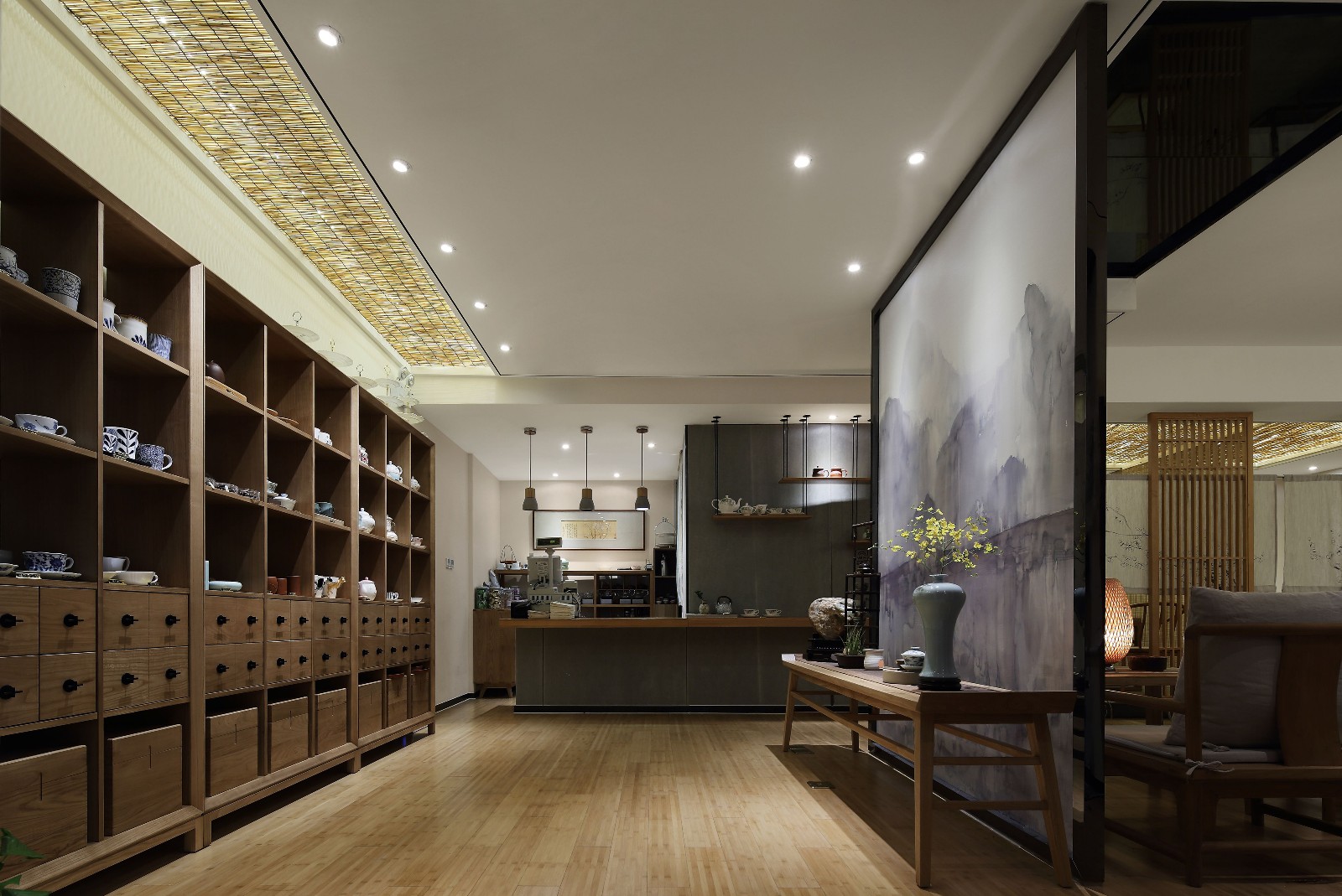 普陀區(qū)120平茶莊裝修設計-第3張圖片-上海古都建筑設計集團