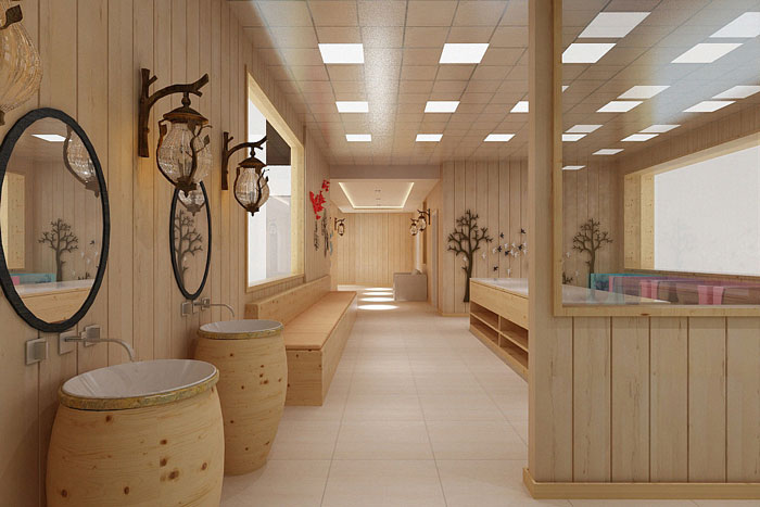 黃浦區(qū)原木風(fēng)格養(yǎng)生所裝修設(shè)計-第1張圖片-上海古都建筑設(shè)計集團(tuán)