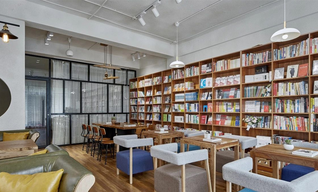 日式清新書(shū)店裝修設(shè)計(jì)效果圖-第2張圖片-上海古都建筑設(shè)計(jì)集團(tuán)
