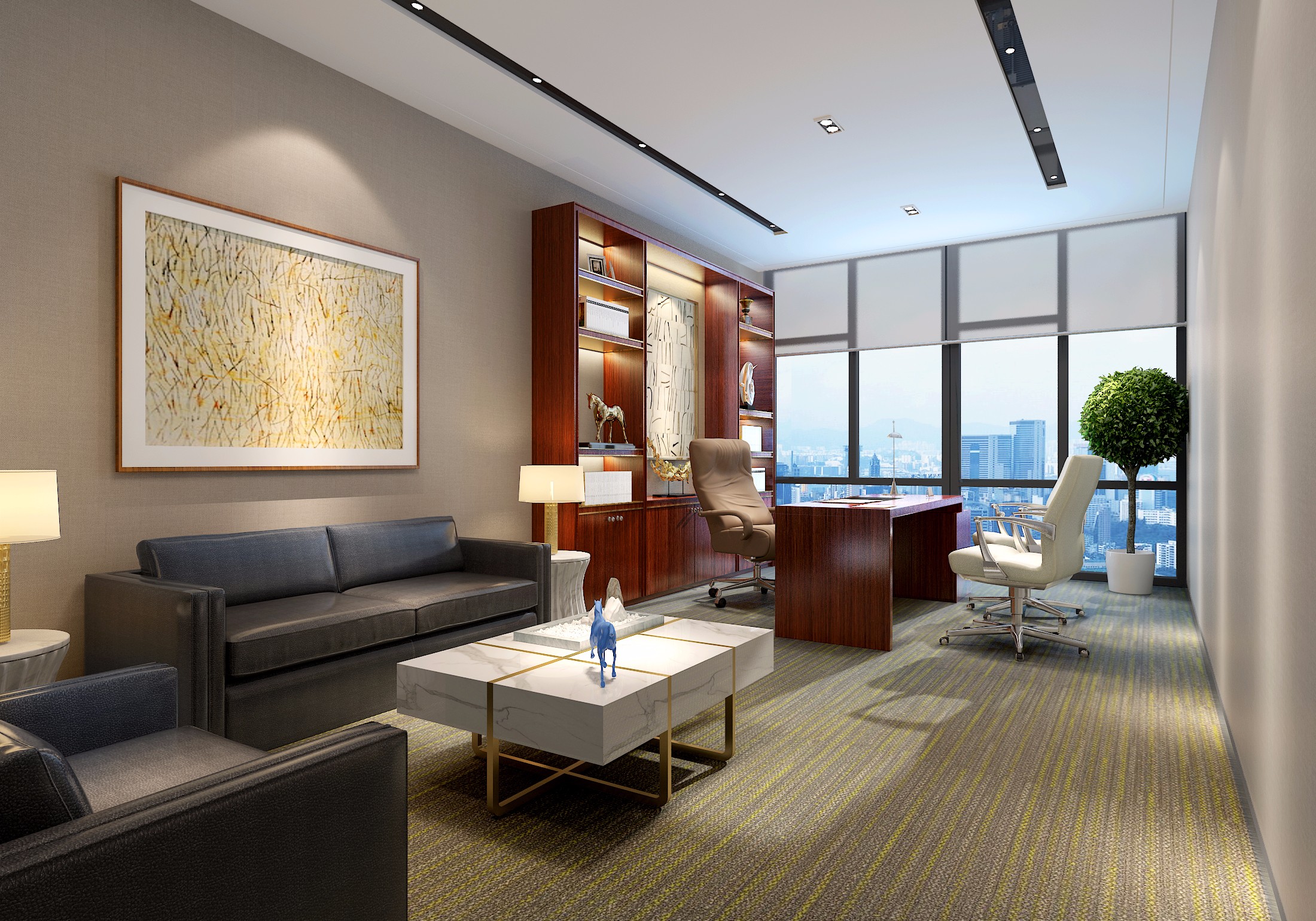 地產開發(fā)公司辦公室裝修設計-第5張圖片-上海古都建筑設計集團